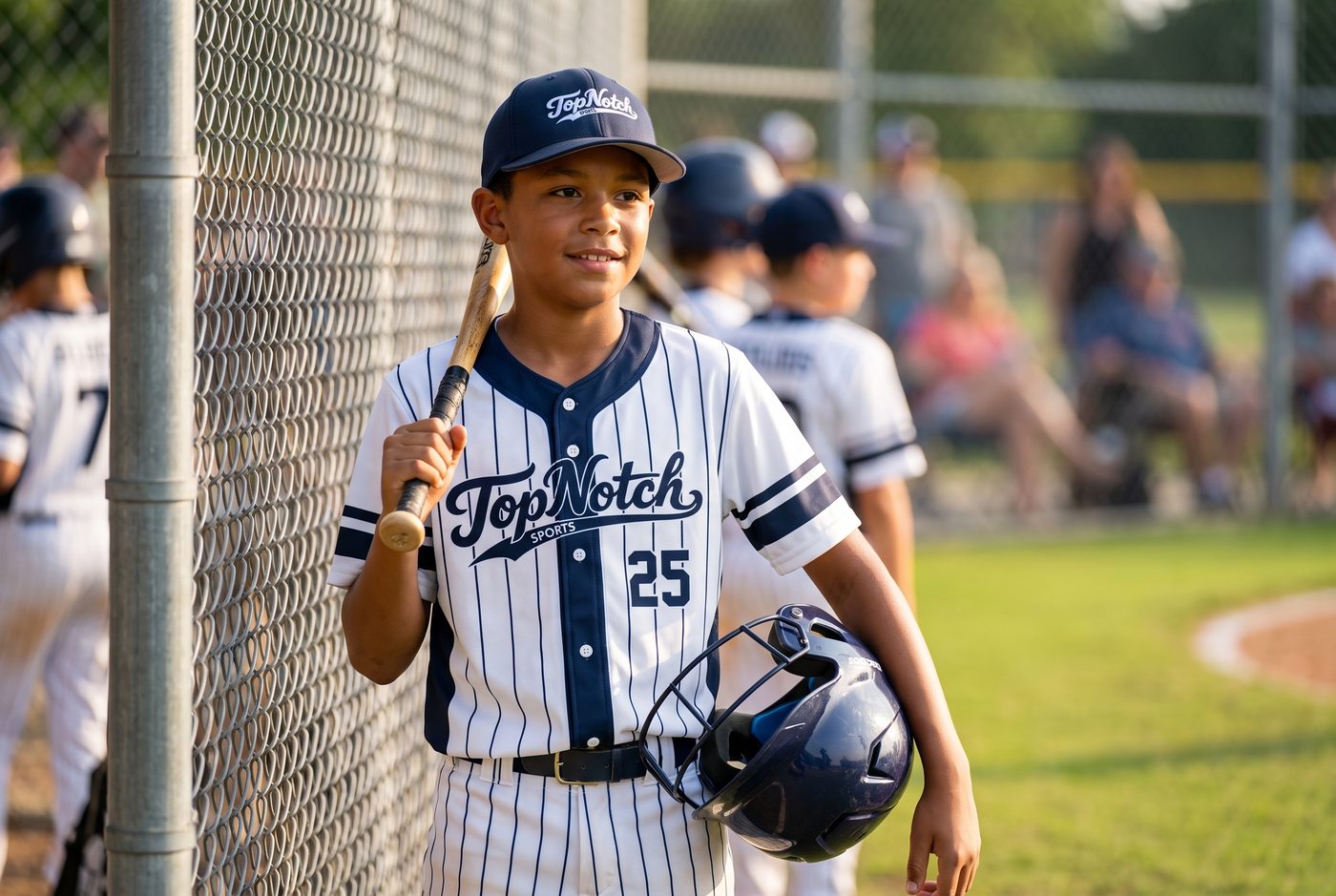 Custom baseball jersey worn on the field