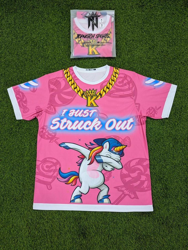 Struck Out, a real Top Notch custom uniform order