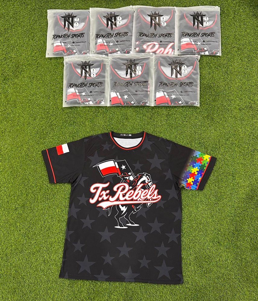 Tx Rebels, a real Top Notch custom uniform order
